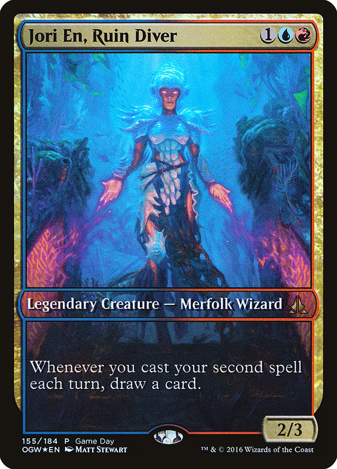 Jori En, Ruin Diver (Game Day) (Extended Art) ESPAÑOL [Oath of the Gatewatch Promos]