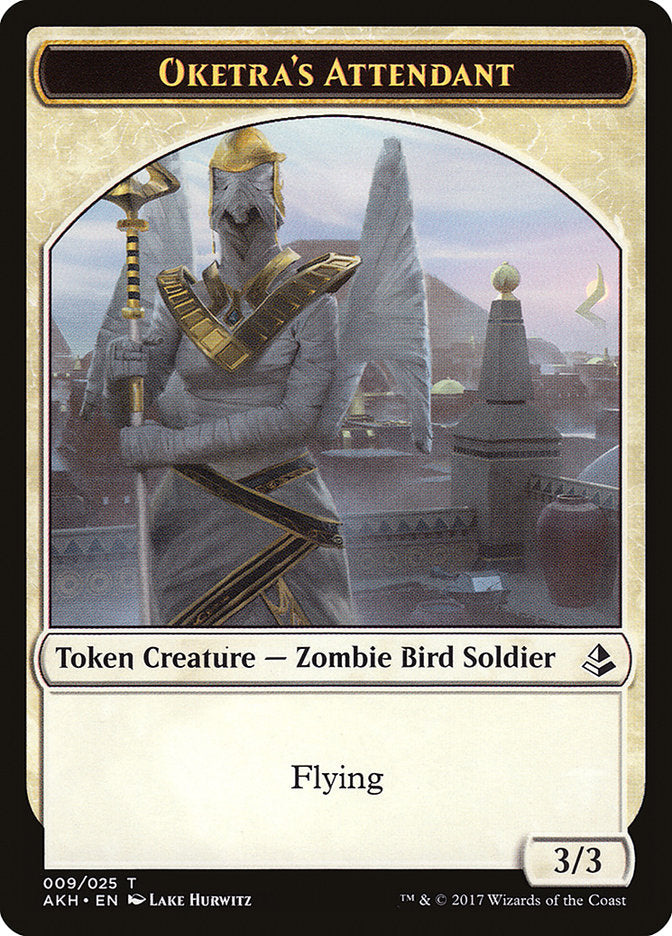 Oketra's Attendant // Beast Double-sided Token [Amonkhet Tokens]