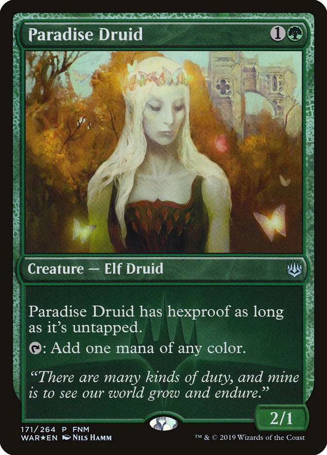 Paradise Druid (FNM) ESPAÑOL [War of the Spark Promos]